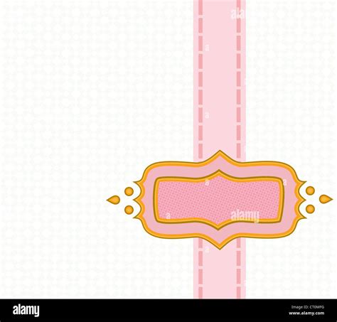 Vector frame with ribbon of pink over white Stock Photo - Alamy