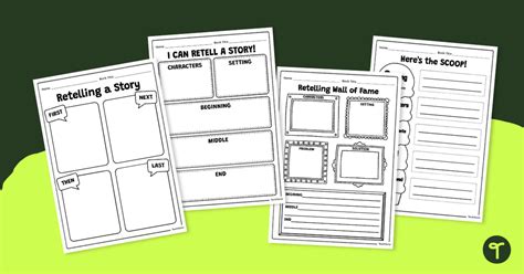 Story Retell Graphic Organisers Differentiated Teach Starter