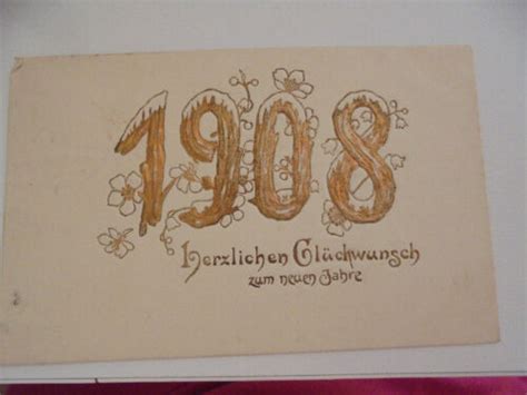 Präge AK 1908 Herzlichen Glückwunsch zum neuen Jahre gel 31 12 07 eBay