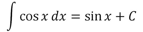 Integrate cosx