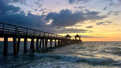 Lots Of Waves At The Naples Pier During Sunset 11 07 23 YouTube