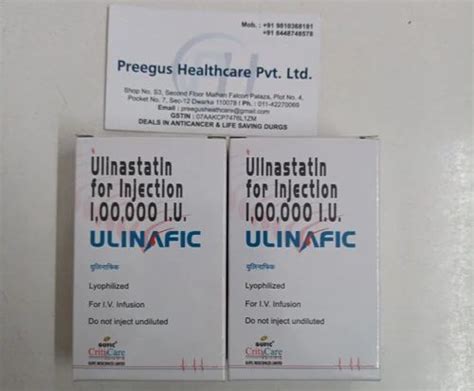 Ulinafic Packaging Type 1 Vail At Rs 500 Vial In New Delhi ID