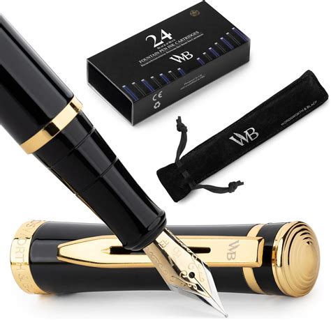 Amazon Wordsworth Black Fountain Pen Set K Gilded Extra Fine