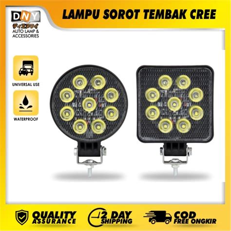 Jual Lampu Sorot Tembak Cree Mata Watt Putih Worklight Led Titik