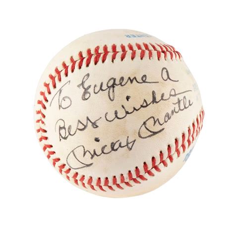 Lot Mickey Mantle Autographed Baseball