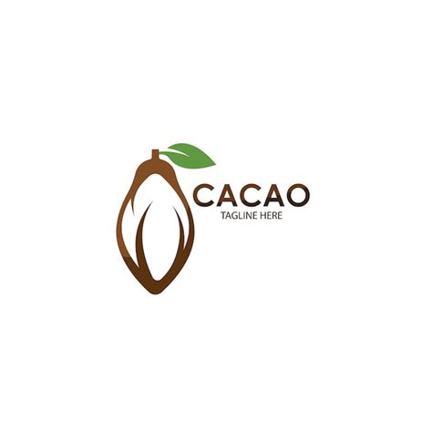 Cacau Ou Ilustra O Do Cone Do Vetor Do Logotipo Do Cacau Vetor Premium