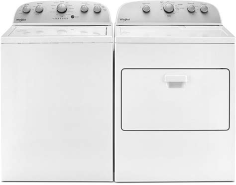 Whirlpool® White Top Load Washer Laundry Pair Bakers Appliance Canada