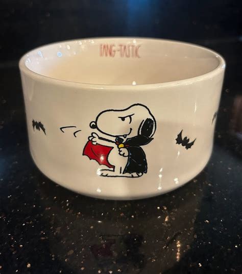 Rae Dunn X Peanuts Snoopy Halloween Dog Bowls And Canisters Etsy