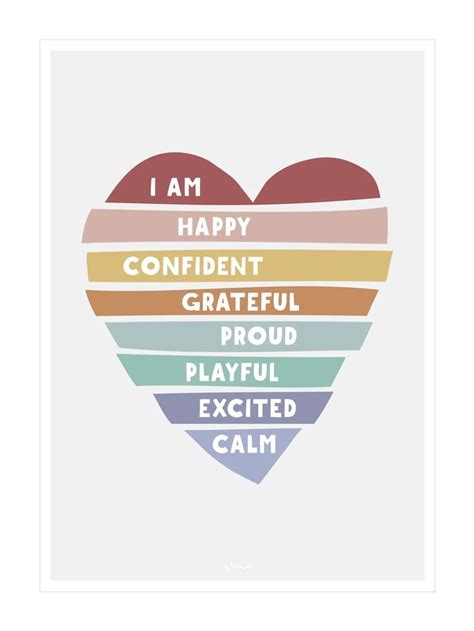 Heart affirmations poster decal/wall sticker- customisable – Wondermade ...