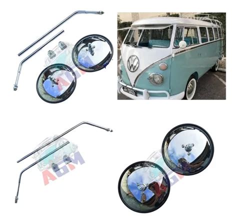 Retrovisor De Kombi Antiga Cromado Par Dir E Esq Frete grátis