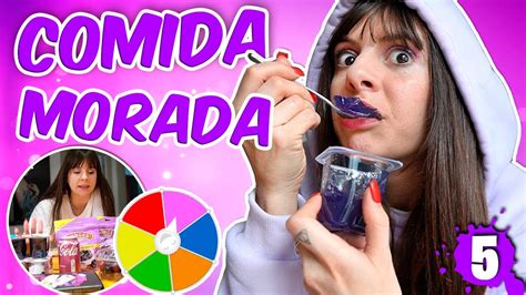 UNA SEMANA COMIENDO POR COLORES Color Morado Por 24 Horas YouTube