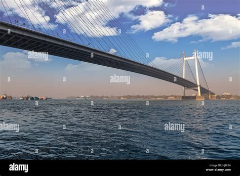 Vidyasagar Setu Bridge On River Hooghly On A Bright Sunny Day This Is