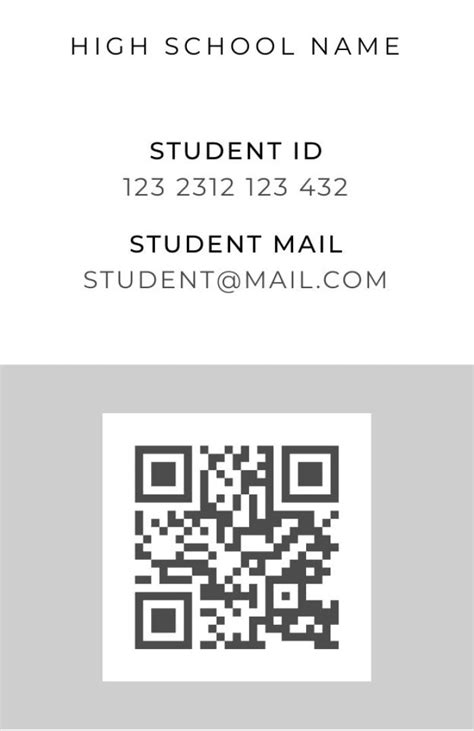Edit Online This Professional Elegant High School Student Id Card