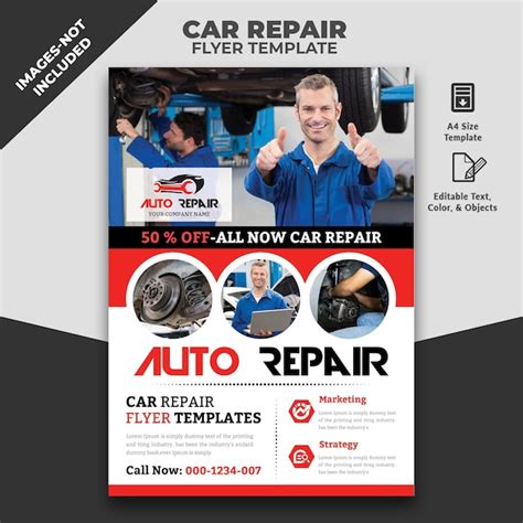 Premium Psd Car Repair Flyer Template