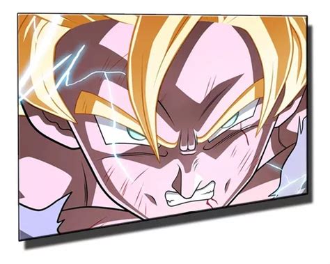 Cuadro Decorativo Goku Dragon Ball Z Super Sayayin 60x90cm Meses Sin