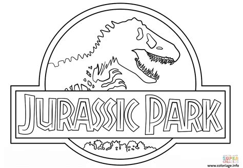 Coloriage Logo Jurassic Park Clean Dessin Jurassic World Park à Imprimer