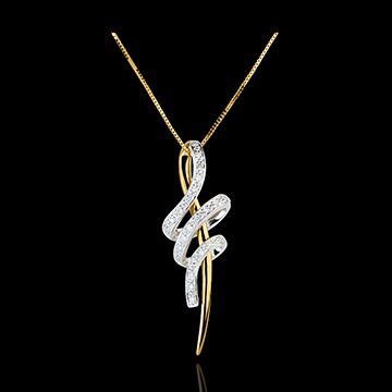 Pendentif Noeud Serpent Or Blanc Et Or Jaune Carats Schmuck