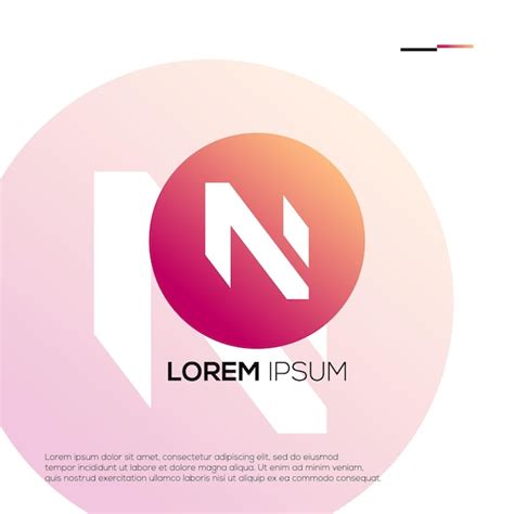 Ideias Modernas De Design De Logotipo Iniciais N Vetor Premium