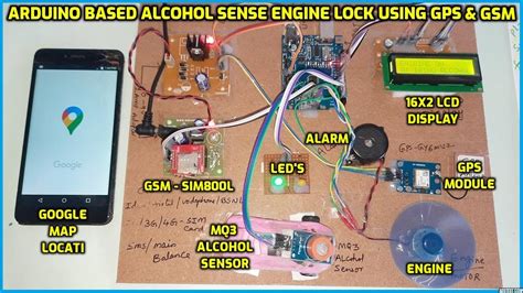 Arduino Based Alcohol Sense Engine Lock Using Gps Gsm Youtube