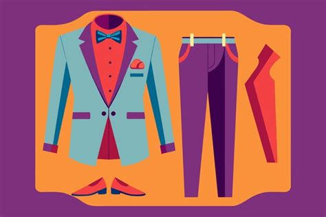 Pantalones Y Trajes Elegantes Vector Premium