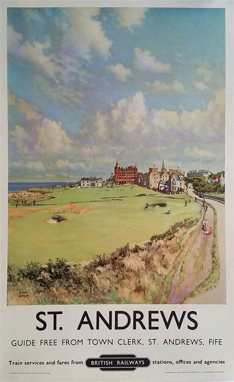 Original vintage poster St Andrews Golf Royal and Ancient British Railways MCINTOSH | Travel ...