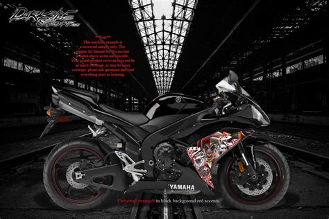 Graphics Kit For Yamaha 2002 2014 Yzf R1 Lucky Wrap For Mid Shroud C