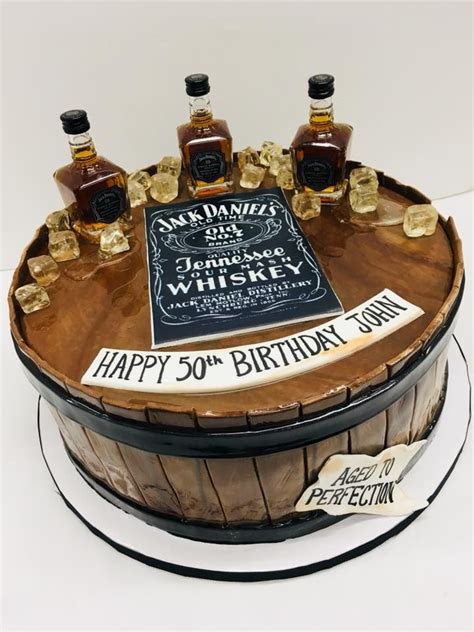 Happy Th Birthday Cake Jack Daniels Tennessee Whiskey Cake Cakeart