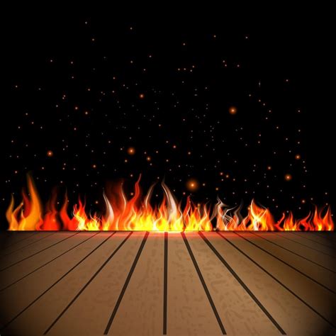 Premium Vector Realistic Fire Border Background