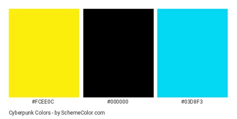 Cyberpunk Color Scheme » Black » SchemeColor.com