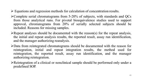 Usfda Guidelines For Bioanalytical Method Validation Pptx