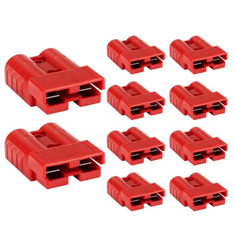 Atem Power 10pcs Anderson Style Connectors 50 Amp Red Aussieoutbackstore