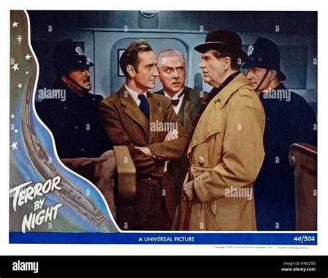 TERROR BY NIGHT US Lobbycard Left From Second Left Basil Rathbone