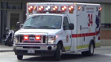 Brand New Chicago Fire Department Ambulance 34 Responding Youtube