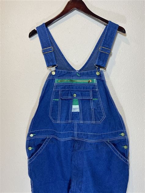 Liberty Carpenter Bib Overalls Denim Blue Jean Farmer Size 42 X 30