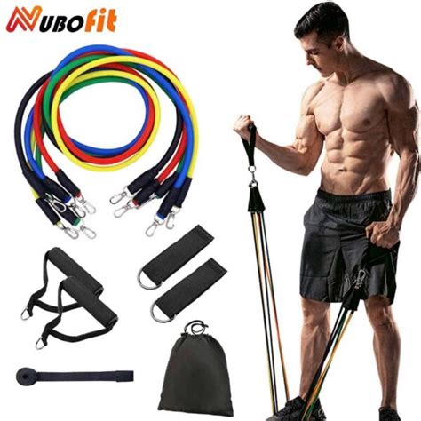 Set 17 Piezas Bandas De Resistencia Entrenamiento Completo Nubofit