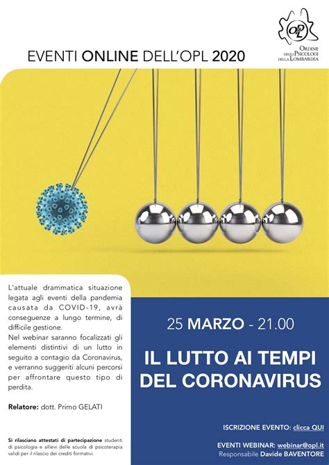 Il Lutto Ai Tempi Del Coronavirus Eventi Sezione Webinar Opl