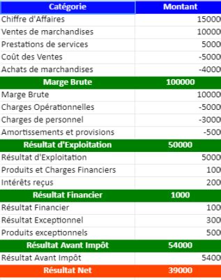 Comprendre Le Compte De R Sultat Mod Le Excel Et Application