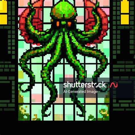 Cthulhu Pixel Art Ai Generated Image Shutterstock