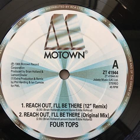 Yahooオークション 12 Four Tops Reach Out Ill Be There