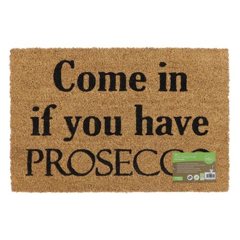 Prosecco Latex Coir Doormat X Cm Jvl Homeware Solutions