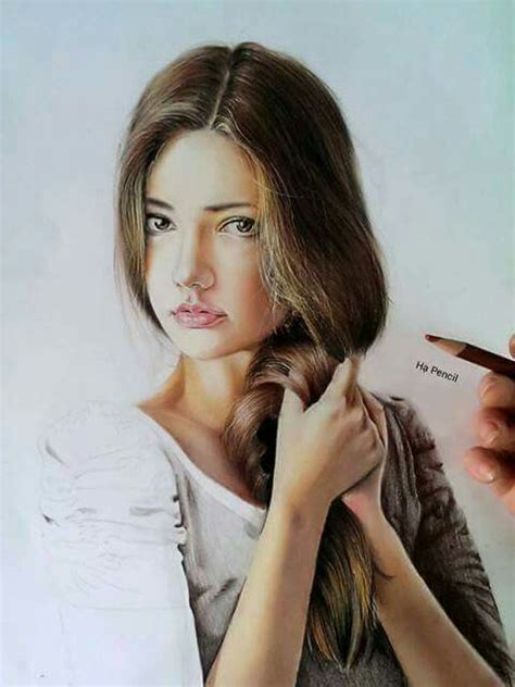 Long Hair Styles Beauty Paintings Art Paint Long Hairstyle