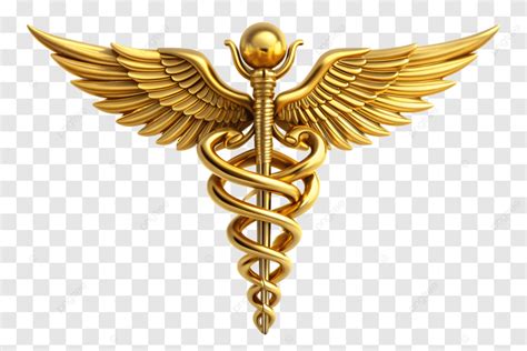 Medical Symbol Caduceus Snake With Stick Aid Ambulance Blue PNG