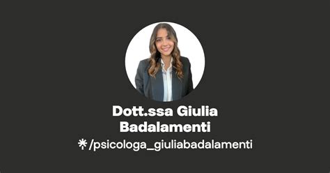 Dott Ssa Giulia Badalamenti Instagram Tiktok Linktree