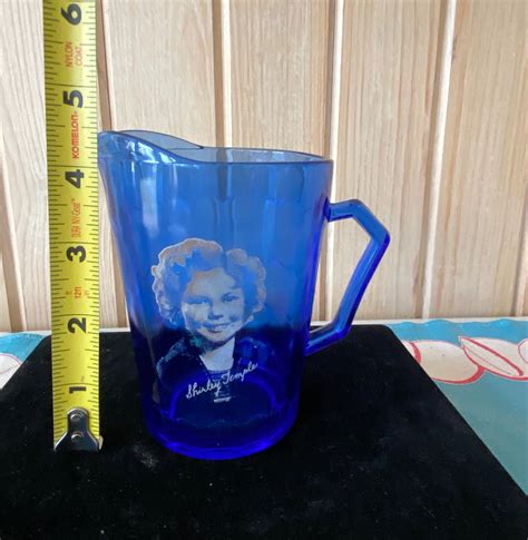 Drinkware Drink And Barware Two Piece Shirley Temple Hazel Atlas Cobalt Blue 4 12 Tall Glass