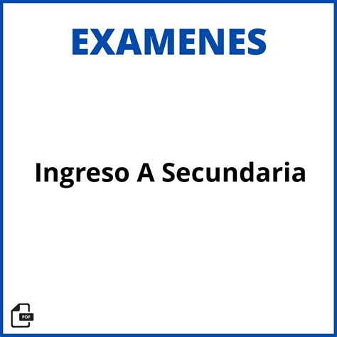 Sep Examen Secundaria Image To U