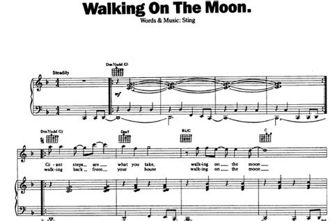 Police Walking On The Moon Free Sheet Music PDF For Piano The Piano Notes