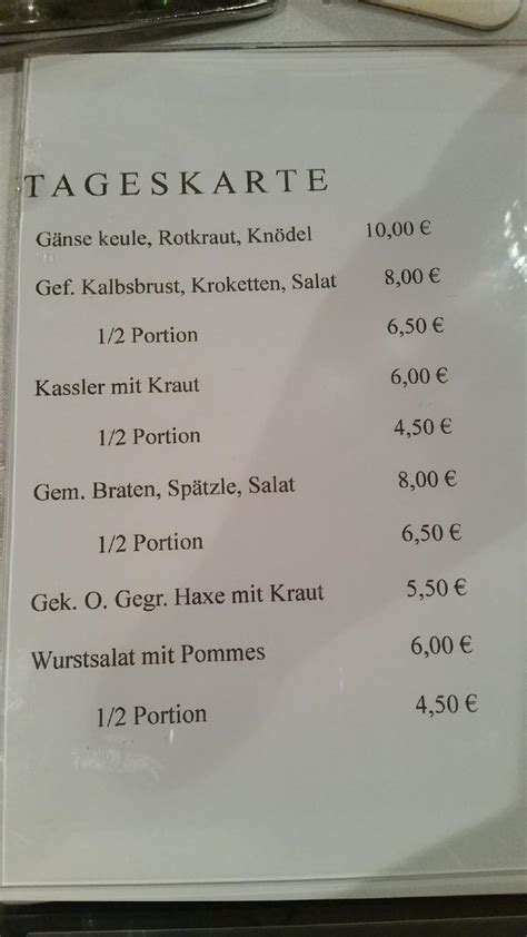 Speisekarte Von Gasthaus Zum Adler Restaurant Sinsheim Br Ckenstra E