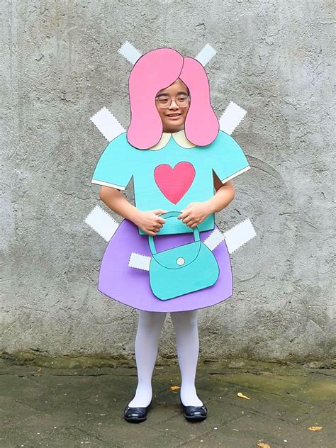 Diy Paper Doll Costume Paper Doll Costume Doll Costume Diy Doll Costumes