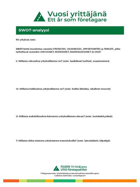 SWOT Analyysi | PDF