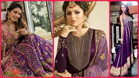 Purple Colours Combination Ideas Suits Kurti Dress Purple Colour